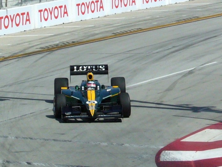 Takuma Sato on the streets of Long Beach